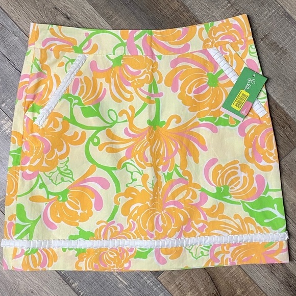 Lily Pulitzer Pineapple What a Wonderful World Martini Skirt NWT Size 4 - Picture 2 of 7